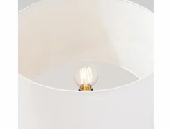 Sollux Lighting Lámpara de pie Natt moderno de tela/PVC/madera - 1 fuentes luminosas - L.77 x A.140 cm - madera blanca/natural Blanco Online