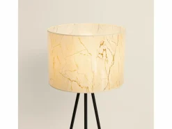 Sollux Lighting Lámpara de pie Nevia minimalista de tela/PVC/acero - 1 fuentes luminosas - L.40 x A.135 cm - mármol /negro Beige Sale