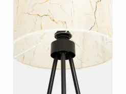 Sollux Lighting Lámpara de pie Nevia minimalista de tela/PVC/acero - 1 fuentes luminosas - L.40 x A.135 cm - mármol /negro Beige Sale