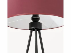 Lámpara de pie Nevia minimalista de tela/PVC/acero - 1 fuentes luminosas - L.40 x A.135 cm - burdeos/negro^Sollux Lighting New