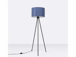 Sollux Lighting Lámpara De Pie|Lámpara de pie Nevia minimalista de tela/PVC/acero - 1 fuentes luminosas - L.40 x A.135 cm - marino/negro