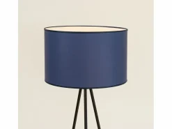 Sollux Lighting Lámpara De Pie|Lámpara de pie Nevia minimalista de tela/PVC/acero - 1 fuentes luminosas - L.40 x A.135 cm - marino/negro