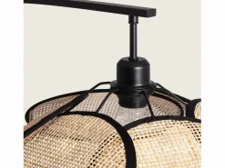 Ledkia Lámpara de Pie Ratán Arco Nirvana Natural Multicolor Outlet