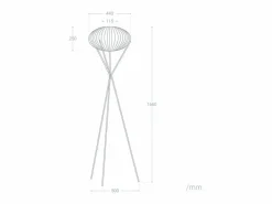 Ledkia Lámpara de Pie Ronax Natural Multicolor Hot