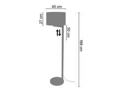 TOSEL Lámpara De Pie|Lámpara de Pie ,madera,nogal,A190xD150xP40cm