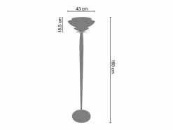 TOSEL Lámpara de Pie ,madera,,A162xD40xP40cm Naranja Best
