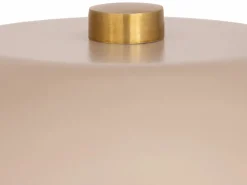 OZAIA Lámpara de sobremesa con forma de seta en metal, D. 26 x Alt. 39 cm, , WINDY Beige Hot