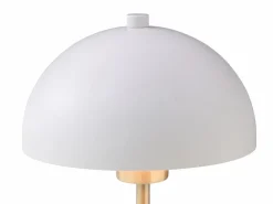 OZAIA Lámpara de sobremesa de madera y metal - D. 20 x Alt. 35,5 cm - Natural y blanco - TANTA Color natural claro / Blanco Sale