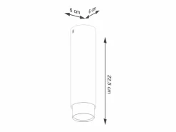 Lámpara de techo Alvor moderno de acero - 1 fuentes luminosas 4000K - L.6 x A.22,5 cm - /cromo^Sollux Lighting Clearance