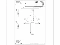 Lámpara de techo Alvor moderno de acero - 1 fuentes luminosas 4000K - L.6 x A.22,5 cm - /cromo^Sollux Lighting Clearance