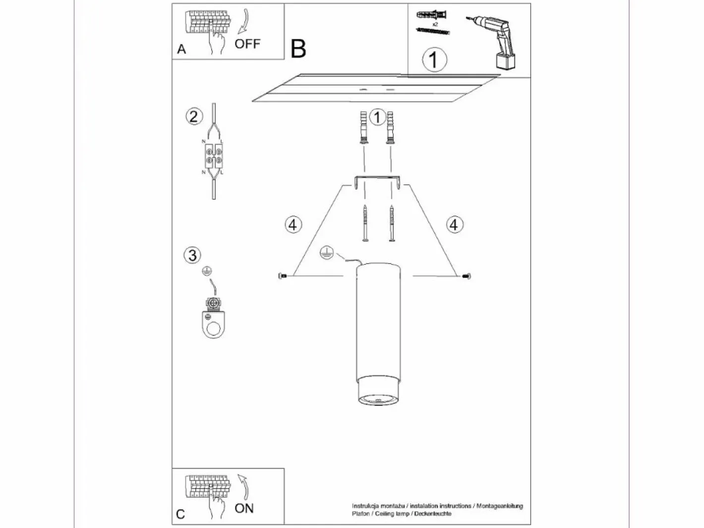 Lámpara de techo Alvor moderno de acero - 1 fuentes luminosas 4000K - L.6 x A.22,5 cm - /cromo^Sollux Lighting Clearance