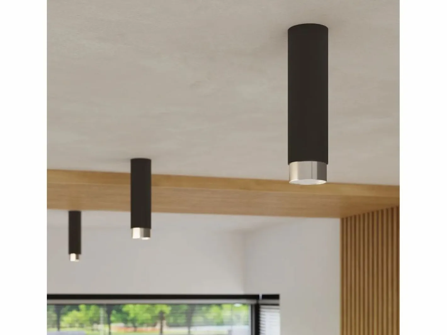 Lámpara de techo Alvor moderno de acero - 1 fuentes luminosas 4000K - L.6 x A.22,5 cm - /cromo^Sollux Lighting Clearance