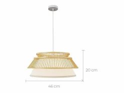 Rendez-Vous Déco Lámpara Suspendida|Lámpara de techo de bambú natural 46 cm - Maupiti