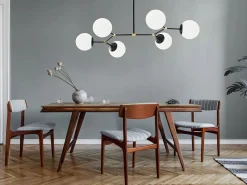 Lámpara de techo de hierro - lámpara Ancho 100 x Alt. 52 cm - Color y blanco DAMAR^OZAIA Sale