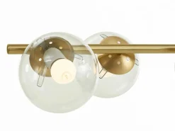 Lámpara de techo de latón pulido y 6 globos de cristal - Ancho 98 cm - YUKON^OZAIA Clearance