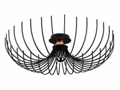 OZAIA Lámpara de techo de metal industrial - lámpara D. 56 x Alt. 16 cm - - ASPENDOS Negro Discount