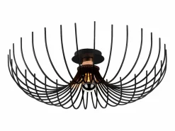 OZAIA Lámpara de techo de metal industrial - lámpara D. 56 x Alt. 16 cm - - ASPENDOS Negro Discount