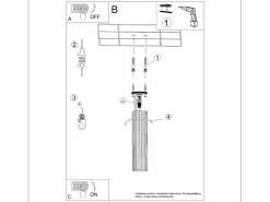 Sollux Lighting Lámpara de techo Gloow minimalista de aluminio - 1 fuentes luminosas 3000K - L.6,5 x A.30 cm - Negro Discount
