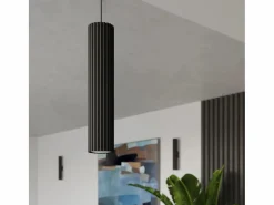 Sollux Lighting Lámpara de techo Gloow minimalista de aluminio - 1 fuentes luminosas 3000K - L.6,5 x A.30 cm - Negro Discount