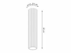 Sollux Lighting Plafón|Lámpara de techo Gloow minimalista de aluminio - 1 fuentes luminosas 4000K - L.6,5 x A.30 cm -