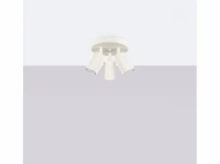 Sollux Lighting Plafón|Lámpara de techo Gloow minimalista de aluminio - 3 fuentes luminosas 3000K - L.19,5 x A.18 cm -