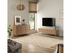 VS Venta-stock Lámpara de techo Kairi de papel trenzado, diámetro 42 cm Beige Online