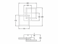 Plafón|Lámpara de techo LED BARD moderna 21W antracita 3394-28-282 Fabas Luce