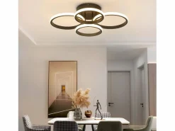 Lámpara de techo LED , 4 anillos, regulable, color , 48 W, para salón^NETTLIFE Hot