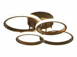 Lámpara de techo LED , 4 anillos, regulable, color , 48 W, para salón^NETTLIFE Hot