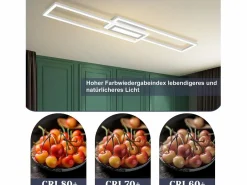 Lámpara de techo LED , moderna, geométrica, regulable, con control remoto.White^NETTLIFE Hot