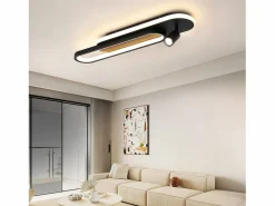 NETTLIFE Lámpara de techo LED negra moderna regulable para dormitorio con 1 foco de techo Negro Hot