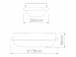 Iluminación Exterior|Lámpara de techo LED ovalada ZIBOR, resistente al agua IP65, 12 W, 4000 K, color
