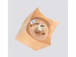 Lámpara de techo Lumivere minimalista de madera/vidrio - 1 fuentes luminosas 4000K - L.12 x A.19 cm - madera natural/^Sollux Lighting Online