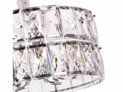 Lámpara de techo moderna de cristal para salón plateada - Redonda 50 cm - Miami Plateado Sale