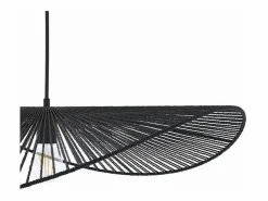 Rendez-Vous Déco Lámpara de techo negra de papel de cuerda 75 cm - Mada Negro Discount