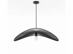 Rendez-Vous Déco Lámpara de techo negra de papel de cuerda 75 cm - Mada Negro Discount