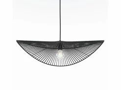 Rendez-Vous Déco Lámpara de techo negra de papel de cuerda 75 cm - Mada Negro Discount