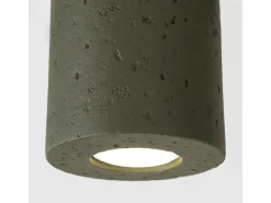 Sollux Lighting Lámpara de techo Orbis industrial de concreto - 1 fuentes luminosas - L.10 x A.10 cm - oliva Verde Clearance