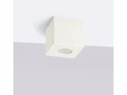 Sollux Lighting Lámpara de techo Quad industrial de concreto - 1 fuentes luminosas - L.10 x A.10 cm - Beige