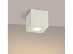 Sollux Lighting Lámpara de techo Quad industrial de concreto - 1 fuentes luminosas - L.10 x A.10 cm - Beige