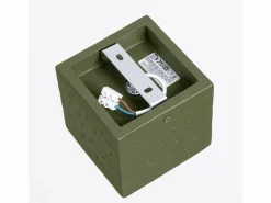 Sollux Lighting Lámpara de techo Quad industrial de concreto - 1 fuentes luminosas - L.10 x A.10 cm - oliva Verde Hot