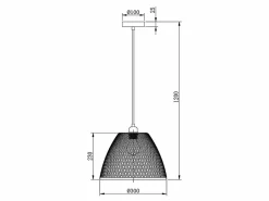 VS Venta-stock Lámpara de techo Raku en Bambú, diametro 30 cm Beige Discount