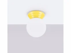 Lámpara de techo Zori minimalista de cerámica/vidrio vidriado - 1 fuentes luminosas - L.12 x A.12 cm -^Sollux Lighting Best