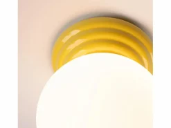 Lámpara de techo Zori minimalista de cerámica/vidrio vidriado - 1 fuentes luminosas - L.12 x A.12 cm -^Sollux Lighting Best