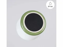 Sollux Lighting Plafón|Lámpara de techo Zori minimalista de cerámica/vidrio vidriado - 1 fuentes luminosas - L.12 x A.12 cm - oliva