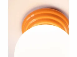 Sollux Lighting Plafón|Lámpara de techo Zori minimalista de cerámica/vidrio vidriado - 1 fuentes luminosas - L.12 x A.12 cm -