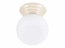 Sollux Lighting Lámpara de techo Zori minimalista de cerámica/vidrio vidriado - 1 fuentes luminosas - L.12 x A.12 cm - Beige Sale