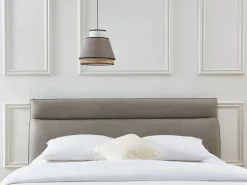OZAIA Lámpara Suspendida|Lámpara escandinava de rejilla- Natural y gris topo - D.35 x Alt. 120 cm - KLAUS