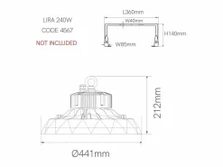 Iluminación Exterior|Lámpara LED industrial UFO LENS DALI 150W 100-260V 4000K