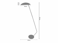 TOSEL Lámpara para Escritorio ,metal,,A170xD35xP85cm Amarillo Sale